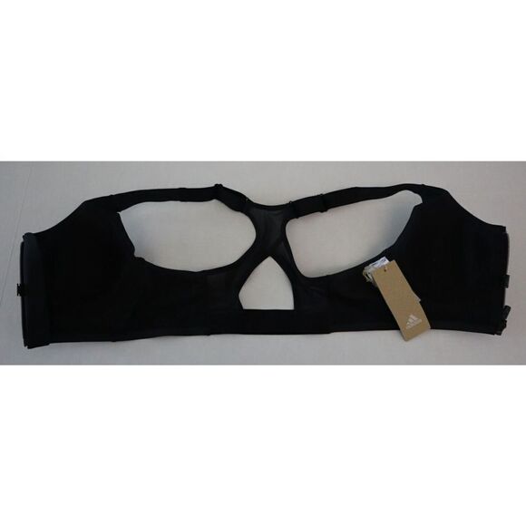 adidas FJ7172 Women's Sz 38B Black Front Zip Stronger For It Shaped Bra $90 - Picture 4 of 7